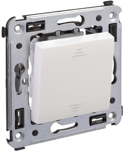 Выключатель кнопочный без рамки DKC Avanti 1-кл. белое облако картинка